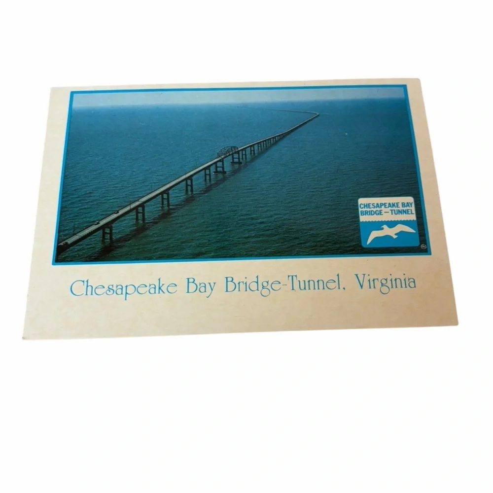 Chesapeake Bay Bridge–Tunnel Vintage Postcard, Virginia